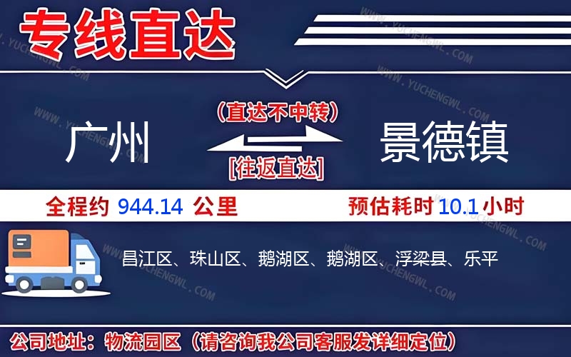 廣州到景德鎮物流公司