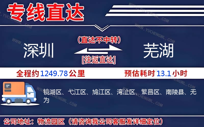 深圳到蕪湖物流公司