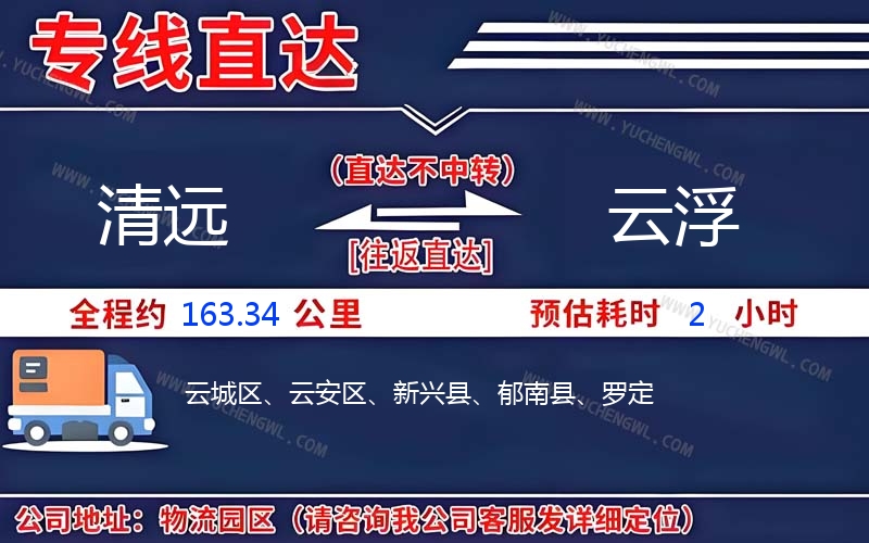 清遠到云浮物流公司