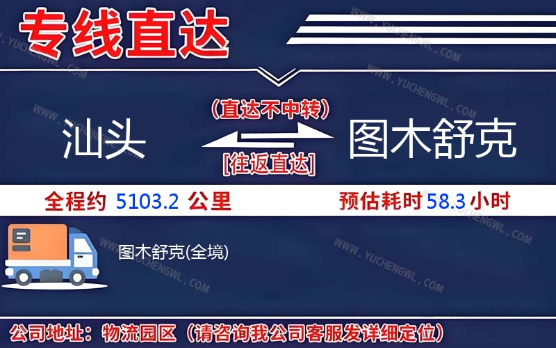 汕頭到圖木舒克物流公司