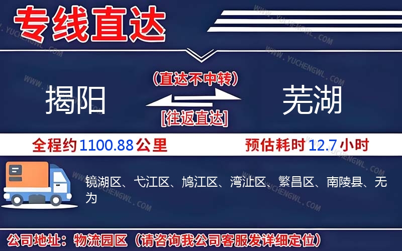 揭陽到蕪湖物流公司