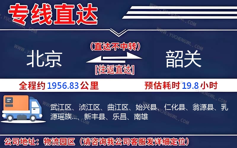 北京到韶關物流公司