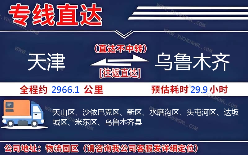 天津到烏魯木齊物流公司