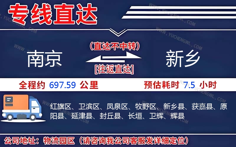 南京到新鄉物流公司