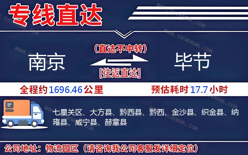 南京到畢節物流公司
