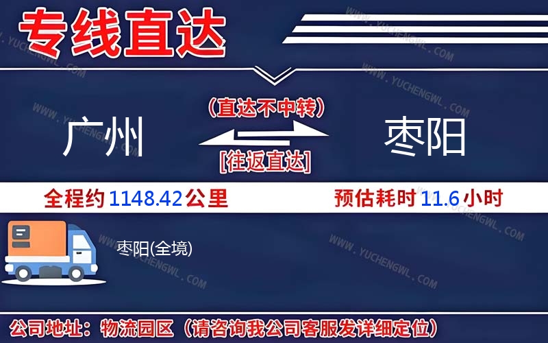 廣州到棗陽物流公司