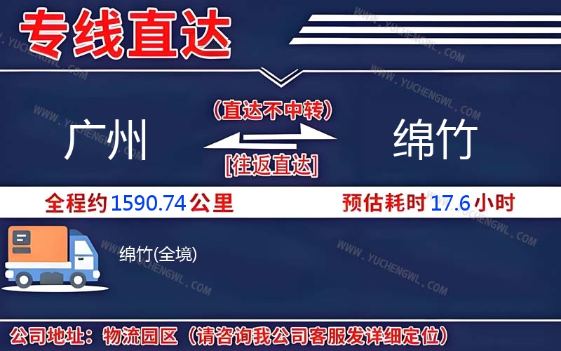 廣州到綿竹物流公司