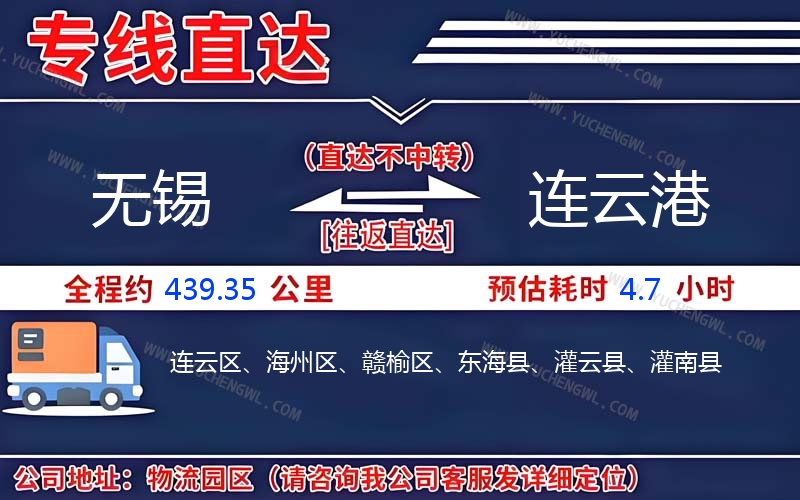 無錫到連云港物流公司