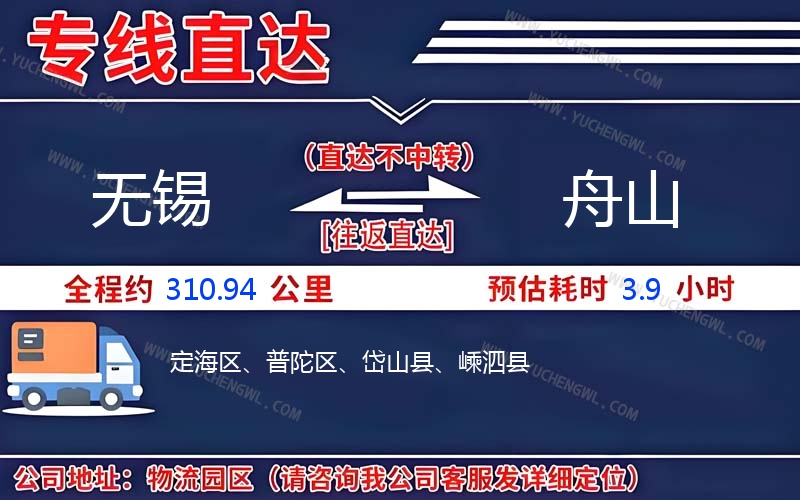 無(wú)錫到舟山物流公司