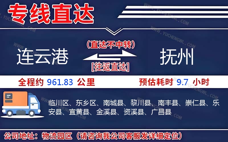 連云港到撫州物流公司