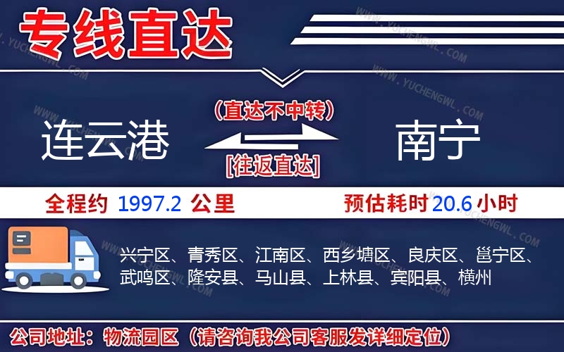 連云港到南寧物流公司