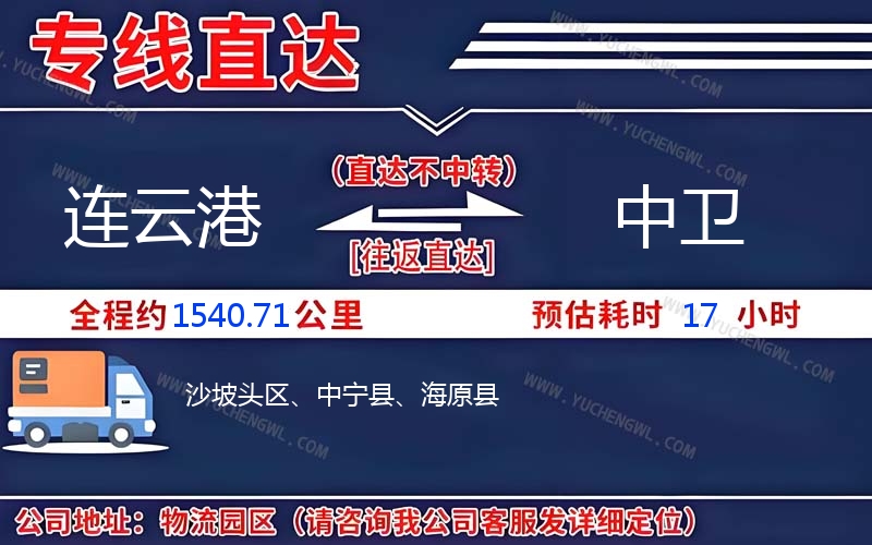 連云港到中衛物流公司