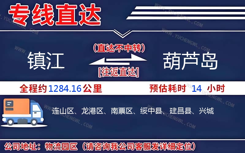 鎮江到葫蘆島物流公司