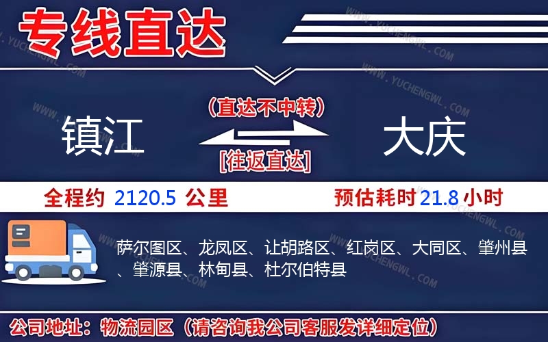 鎮江到大慶物流公司