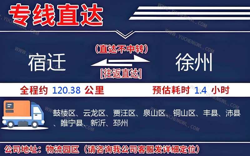 宿遷到徐州物流公司