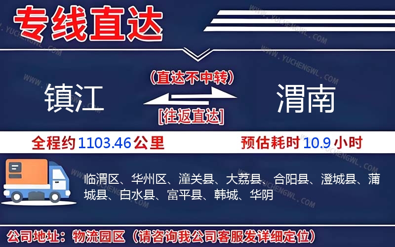 鎮江到渭南物流公司